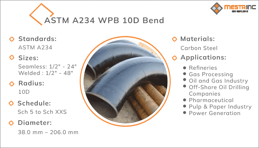 ASTM A234 WPB 10D bend